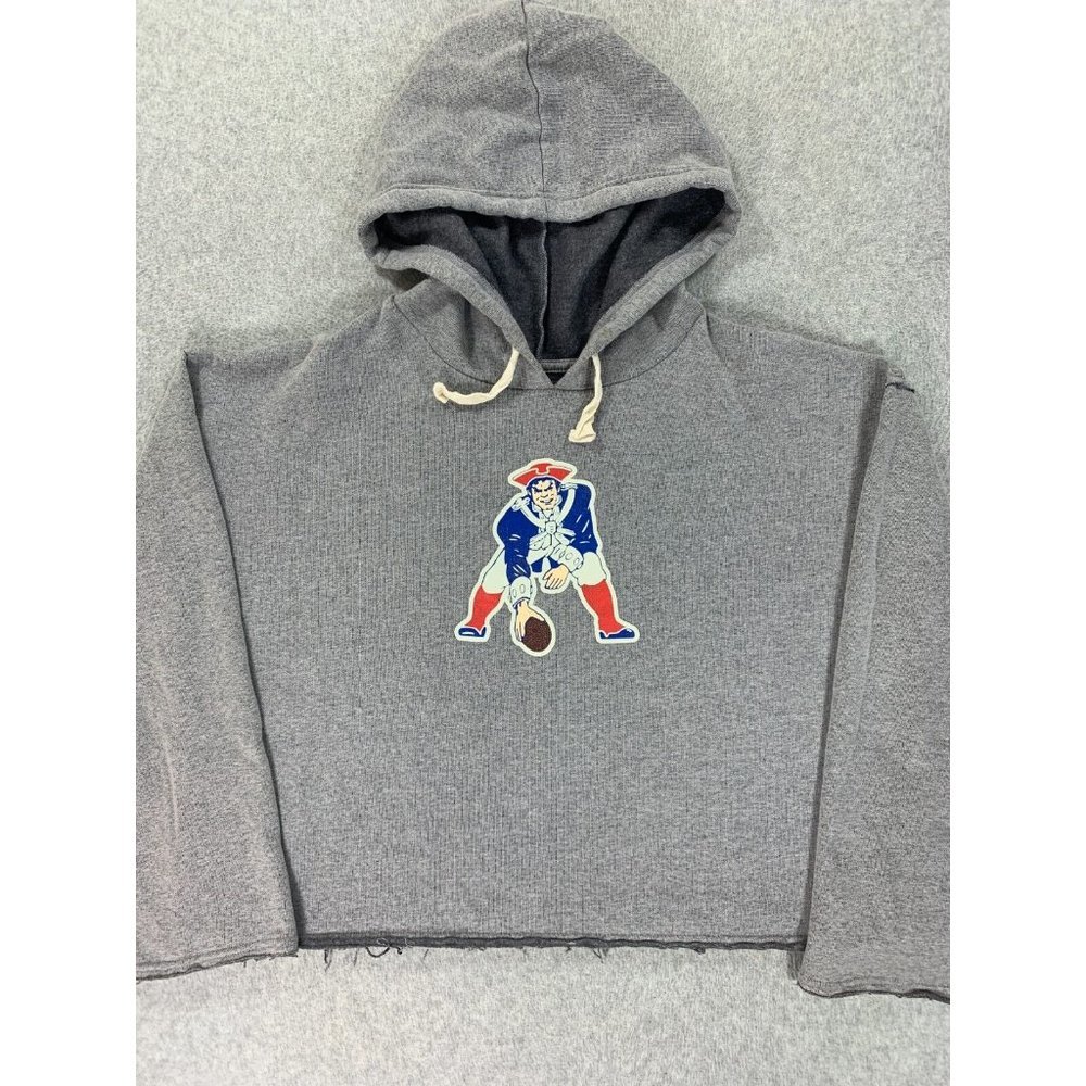 New England Patriots NFL Team Apparel Hoodie Sweatshirt (Women's XL)‎ Gray